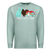 Seafoam Peace Love Camp Premium Sweatshirt - Bettercallsaul