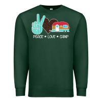 Sports Green Peace Love Camp Premium Sweatshirt - Bettercallsaul