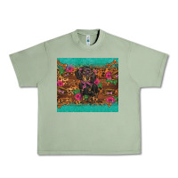 Oil Green dachshund Urban Heavy Tee - BarkalooDesign