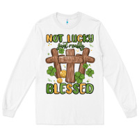 White not lucky just really blessed malia Long Sleeve Tee - MaliasSmallBusiness