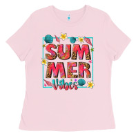 Bubblegum Pink summer  vibes Ladies Tee - texasbilliewilder