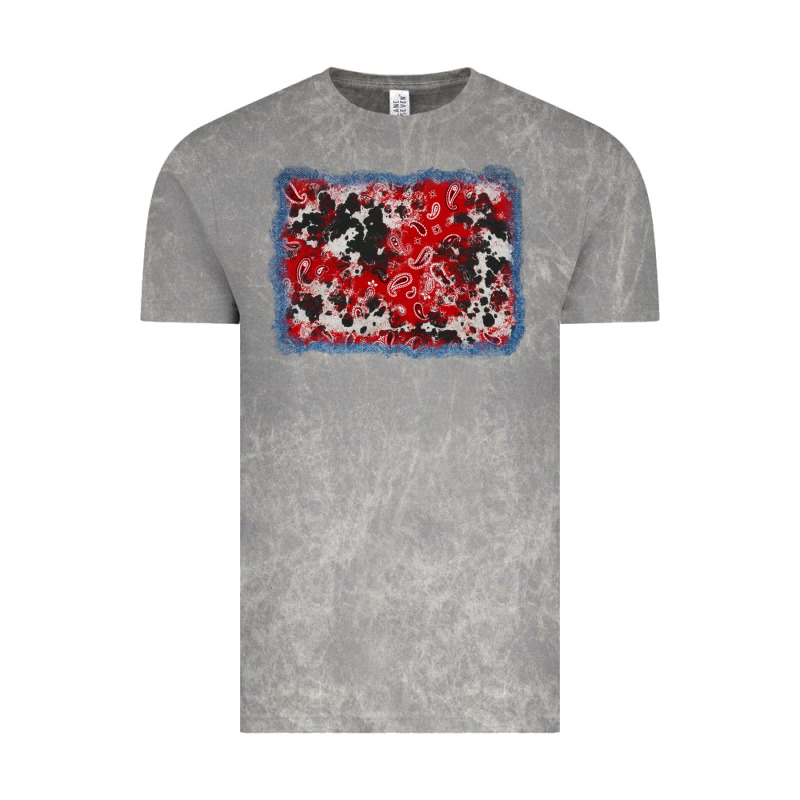 Bandana Cowhide Denim Background Vintage Tee by AdoDesignShop | Teevron