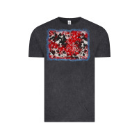Vintage Black bandana cowhide denim background Vintage Tee - AdoDesignShop