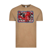 Vintage Coffee bandana cowhide denim background Vintage Tee - AdoDesignShop