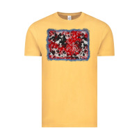 Vintage Mustard bandana cowhide denim background Vintage Tee - AdoDesignShop