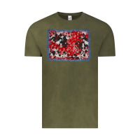 Vintage Olive bandana cowhide denim background Vintage Tee - AdoDesignShop