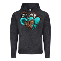 Vintage Black love turquoise hearts Vintage Hoodie - Jasminsmagicworld