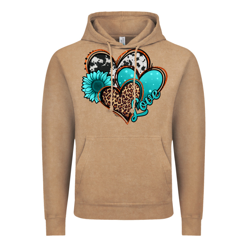 Love Turquoise Hearts Vintage Hoodie by Jasminsmagicworld | Teevron