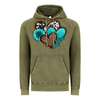 Vintage Olive love turquoise hearts Vintage Hoodie - Jasminsmagicworld