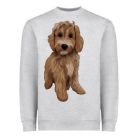 Heather Grey maltipoo Heavyweight Sweatshirt - BarkalooDesign