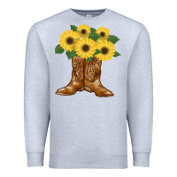 Heather Grey cowgirl boots Premium Sweatshirt - Bettercallsaul