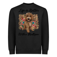 Black life is better with a maltipoo Heavyweight Sweatshirt - BarkalooDesign