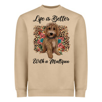 Mushroom life is better with a maltipoo Heavyweight Sweatshirt - BarkalooDesign