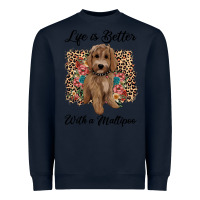 Navy life is better with a maltipoo Heavyweight Sweatshirt - BarkalooDesign