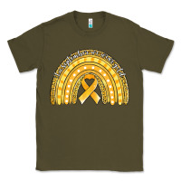 Army Green childhood cancer awareness rainbow (1) Classic Tee - Jasminsmagicworld
