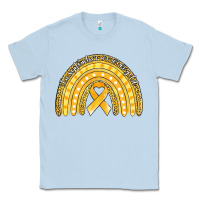 Dusty Blue childhood cancer awareness rainbow (1) Classic Tee - Jasminsmagicworld