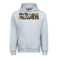 Heather Grey mama sunflower leopard Urban Hoodie - OliviaCreatesArt