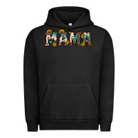 Pigment Black mama sunflower leopard Urban Hoodie - OliviaCreatesArt