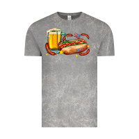 Cloud Rock hot dog and beer with stars and usa flags Vintage Tee - AdoDesignShop