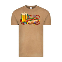 Vintage Camel hot dog and beer with stars and usa flags Vintage Tee - AdoDesignShop