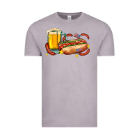 Vintage Zinc hot dog and beer with stars and usa flags Vintage Tee - AdoDesignShop