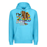 Ocean Blue Free Dad hugs Premium Hoodie - NancyCooperArtShop