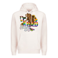 Pale Pink Free Dad hugs Premium Hoodie - NancyCooperArtShop