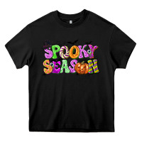 Black Spooky Season Heavy Core Tee - texasbilliewilder