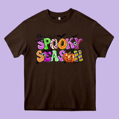 Spooky Season Heavy Core Tee Designed By Texasbilliewilder