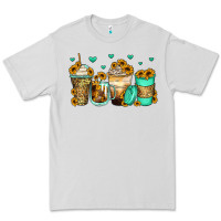 Dove Grey sunflowers coffee cups Premium Tee - Zillion Design Studio