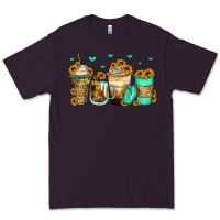 Plum sunflowers coffee cups Premium Tee - Zillion Design Studio
