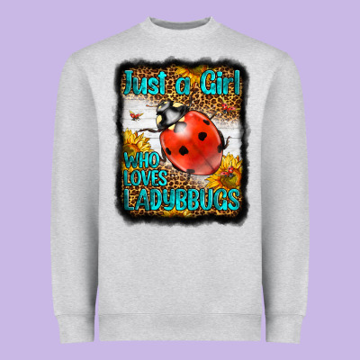 Western Just A Girl Who Loves Ladybug Heavyweight Sweatshirt Designed By Lillyallendesigns