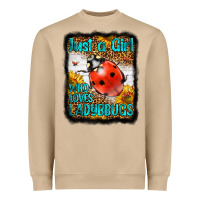 Mushroom Western Just A Girl Who Loves Ladybug Heavyweight Sweatshirt - LillyAllenDesigns