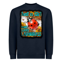 Navy Western Just A Girl Who Loves Ladybug Heavyweight Sweatshirt - LillyAllenDesigns