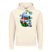 Vintage Artic snowman cupcake Vintage Hoodie - AdoDesignShop