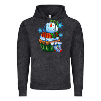 Vintage Black snowman cupcake Vintage Hoodie - AdoDesignShop
