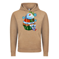 Vintage Coffee snowman cupcake Vintage Hoodie - AdoDesignShop