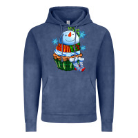 Vintage Denim snowman cupcake Vintage Hoodie - AdoDesignShop