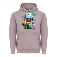 Vintage Zinc snowman cupcake Vintage Hoodie - AdoDesignShop