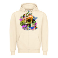 Sandshell Pride Skull And Transgender Symbol With Peace Zipper Hoodie - BundleAndBundleShop