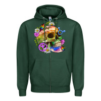 Sports Green Pride Skull And Transgender Symbol With Peace Zipper Hoodie - BundleAndBundleShop