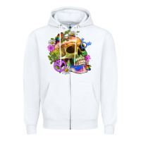 White Pride Skull And Transgender Symbol With Peace Zipper Hoodie - BundleAndBundleShop