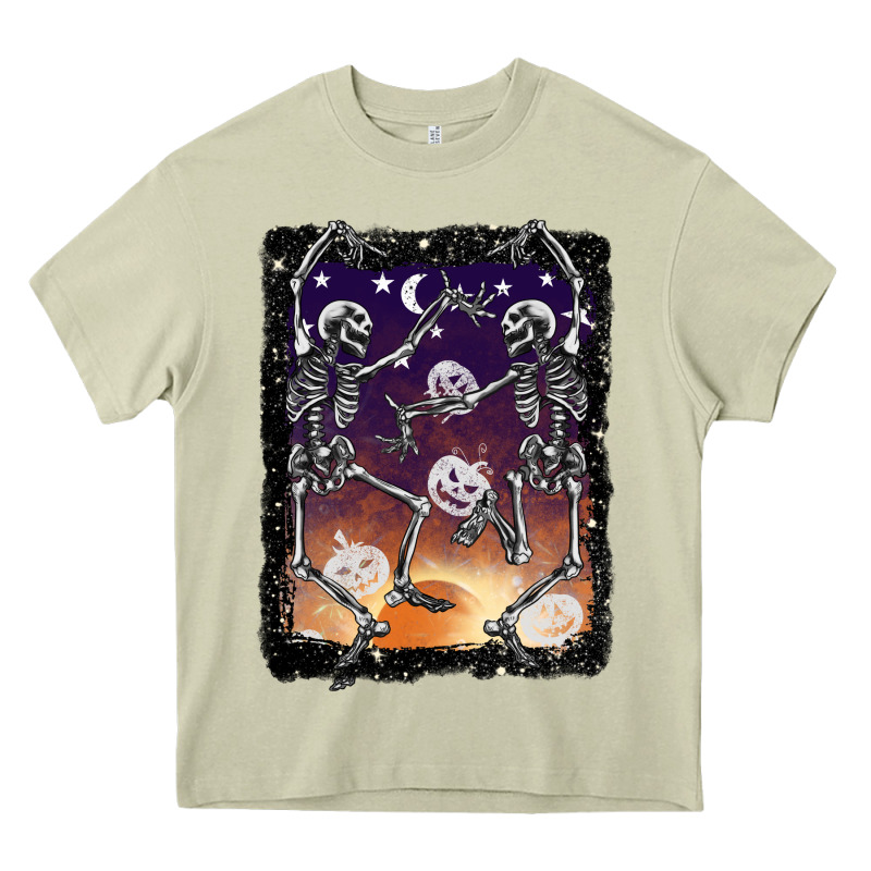 Halloween Dancing Skeletons Stars Heavy Core Tee by BarkalooDesign | Teevron