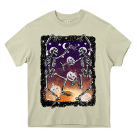 Mossy halloween dancing skeletons stars Heavy Core Tee - BarkalooDesign