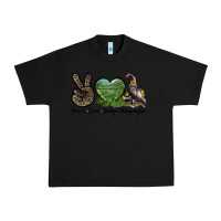 Black Leopard Peace Love Baby Chimpanzee Urban Heavy Tee - LillyAllenDesigns