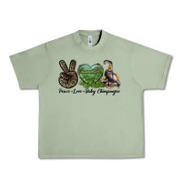 Oil Green Leopard Peace Love Baby Chimpanzee Urban Heavy Tee - LillyAllenDesigns