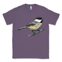 Lavender Black Capped Chickadee Classic Tee - LillyAllenDesigns