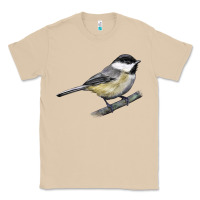 Mushroom Black Capped Chickadee Classic Tee - LillyAllenDesigns