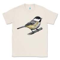 Natural Black Capped Chickadee Classic Tee - LillyAllenDesigns