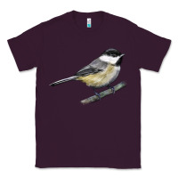 Plum Black Capped Chickadee Classic Tee - LillyAllenDesigns